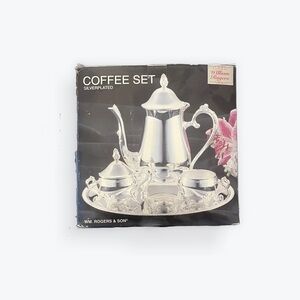 Vintage WM Rogers & Son Silverplate Coffee Set – 4 Piece w/ Tray (Original Box)
